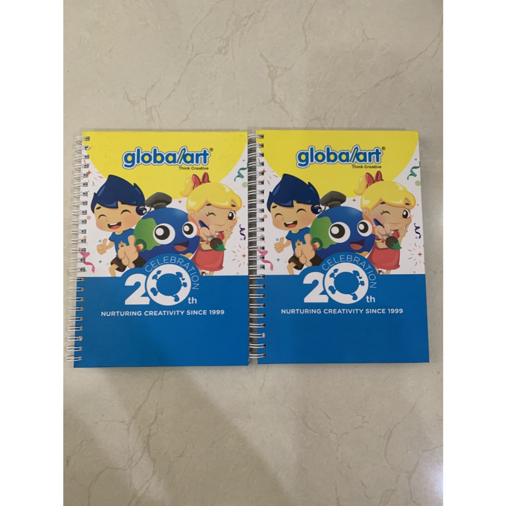 

2 pcs Note book agenda memo global art Uk 21x15