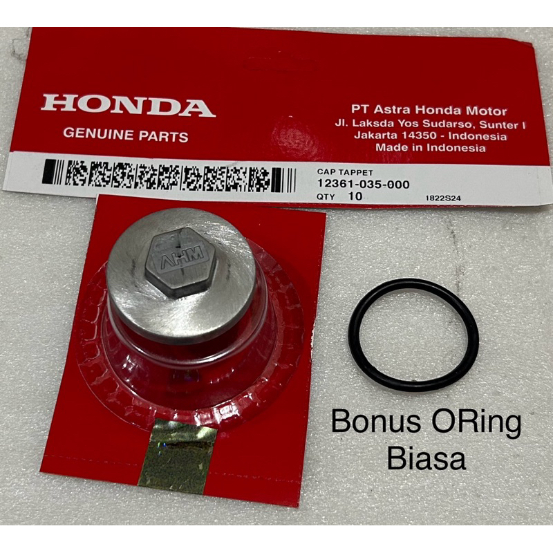 Baut Tutup Setelan Klep Silinder Head Prima Grand Legenda Supra Lama X Fit Revo Ori AHM 12361035000