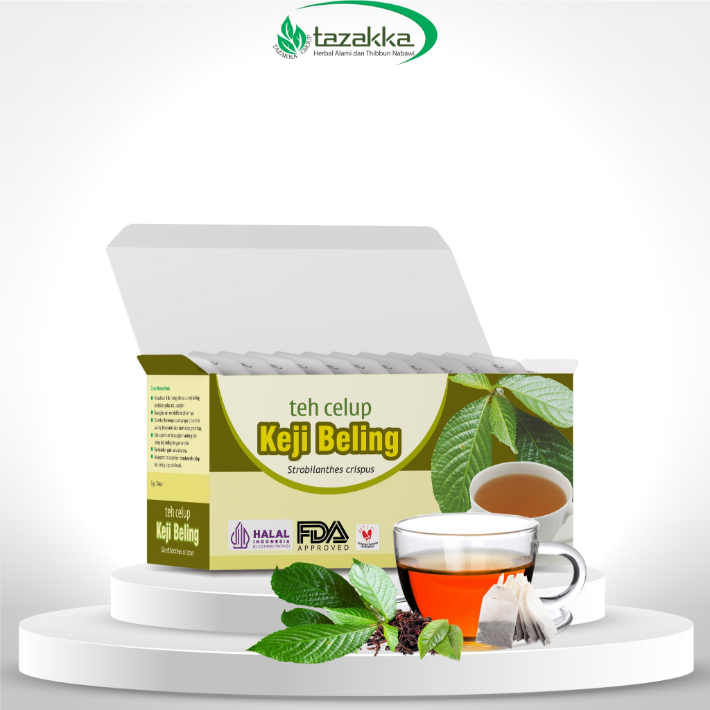 

Teh Celup Daun Keji Beling Herbal Tazakka Original Isi 20 Kantung