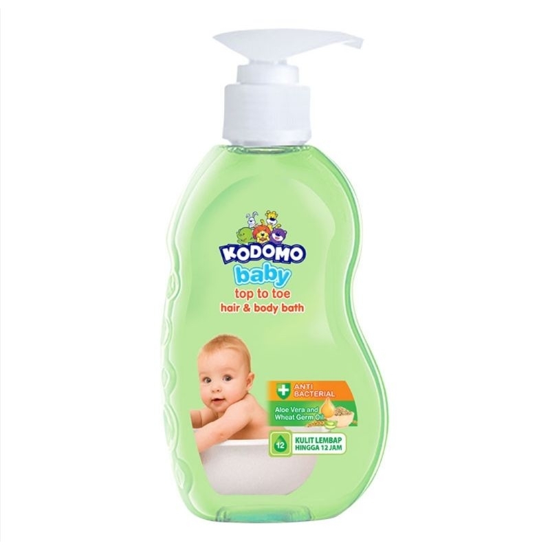 Sabun Mandi Bayi Kodomo Refil 450 ml & botol 400 ml/ Kodomo Baby Hair & Body Wash Top to Toe  Sabun 