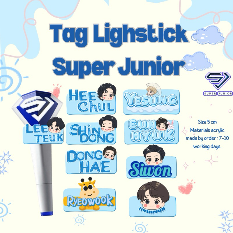 Tag Name Vers LS Super Junior / Subong / Lightstick Super Junior Leeteuk Heechul Yesung Shindong Don