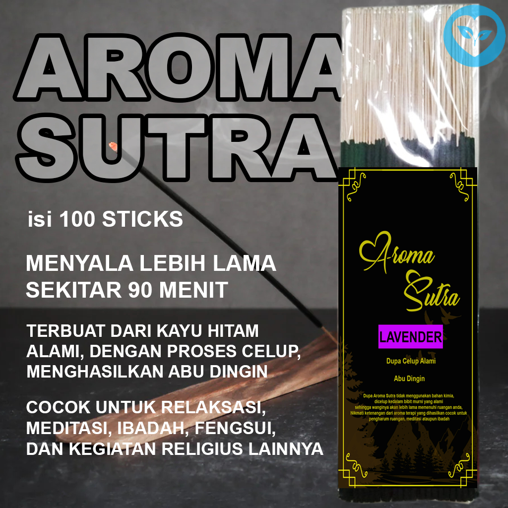 Dupa Wangi Aroma Terapi Lavender Relaksasi Ibadah Meditasi Mengusir Nyamuk isi 100 stick by Aroma Su