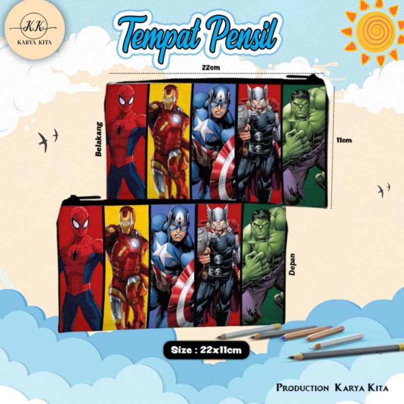 

tempat pensil karakter terlaris anime avengers katalog 03