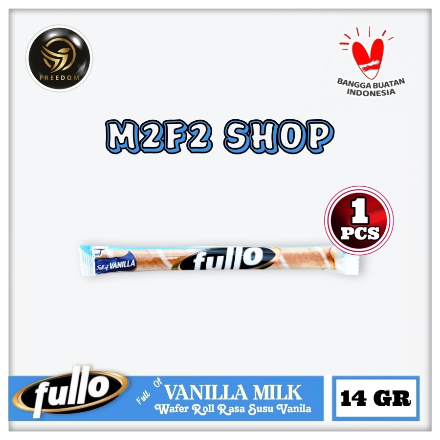 

Fullo Stick Roll Full Of Vanilla Milk | Wafer Stik Krim Rasa Susu Original Vanila - 14 gr (Kemasan Satuan)