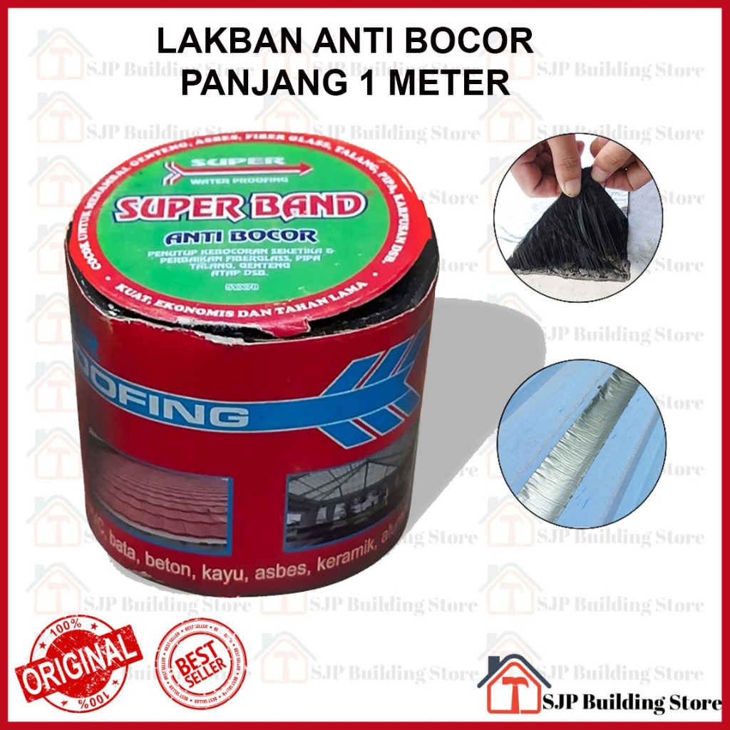 Sealtape Lakban Isolasi Anti Bocor Seng Genteng Panjang 1 Meter Lakban Aspal Superband Anti Bocor 1 