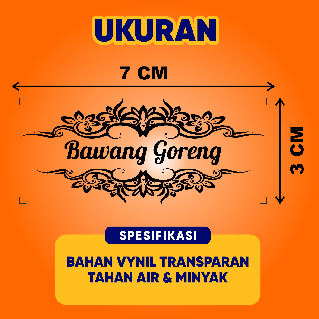 

Label Bumbu | Stiker Bumbu Dapur | Stiker Bumbu Bening/Transparan | Nama Bumbu | Stiker Waterproof | Stiker Tahaan Air