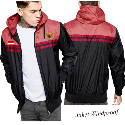 Jaket Garuda | Jaket Windproof | Jaket Outdoor Custom Logo Garuda | Jaket Kupluk | Jaket Pria Logo G