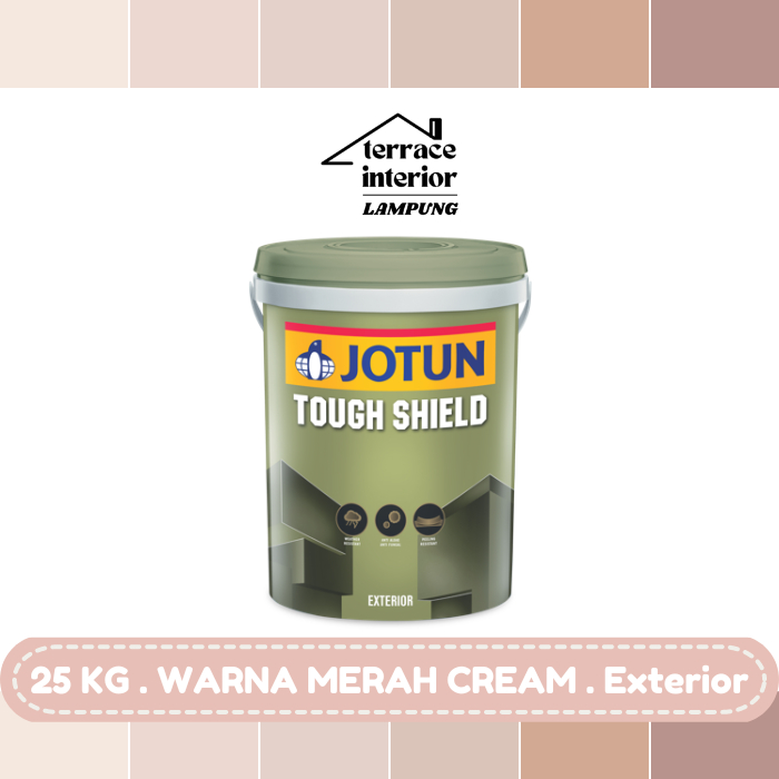 Cat Tembok Tough Shield Jotun warna Merah Cream 25 kg