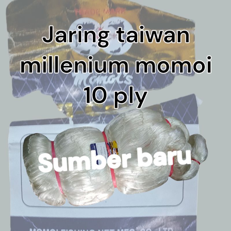 Jaring pukat milenium taiwan serabut momoi 020 x 10 ply 72md x 160y