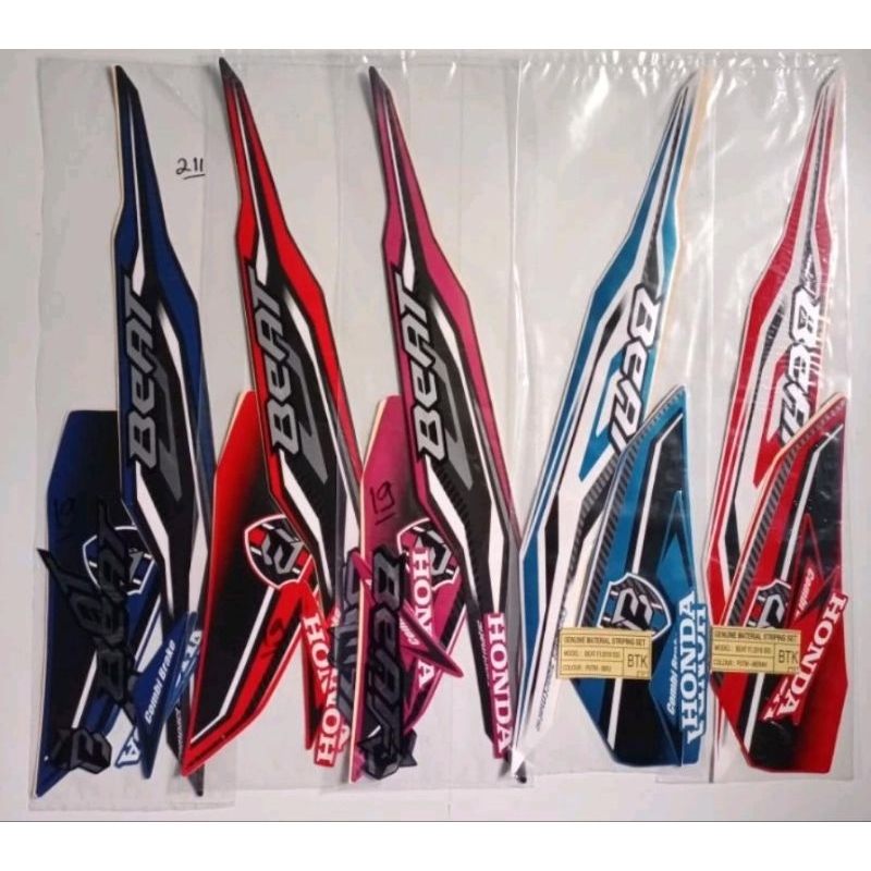 Striping Stiker Honda Beat FI ISS Idling Stop 2018 List Body Beat 2019 Idling Stop