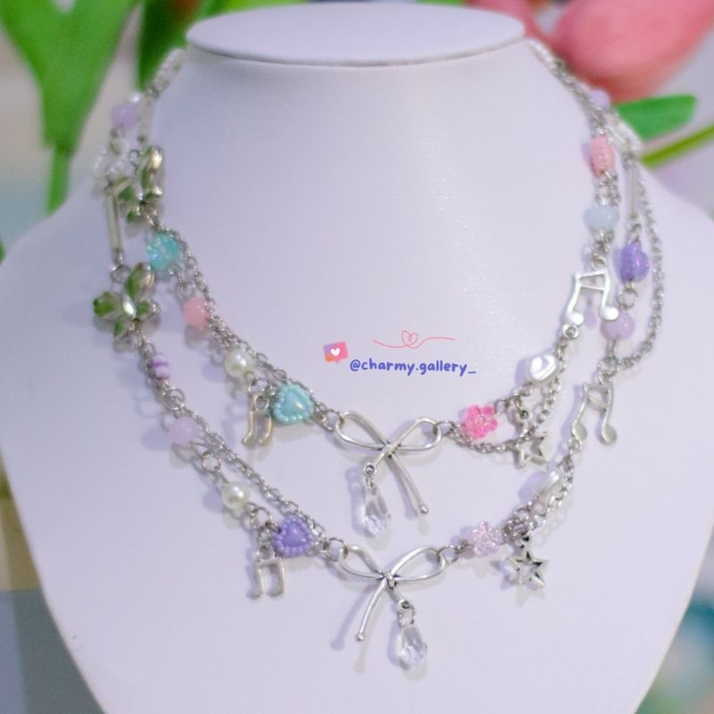 Music Necklace - Charmy Gallery, Concert ACCESORIES, kalung konser, kalung musik charm, kalung aesth
