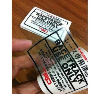 

Cetak Stiker Label Waterproff A3+ Vinyl Gloss, Matte,Transparant, Silver, Gold