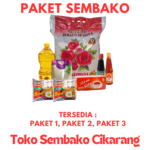 

(BERGARANSI) PROMO PAKET SEMBAKO BERAS MINYAK GORENG GULA TEH