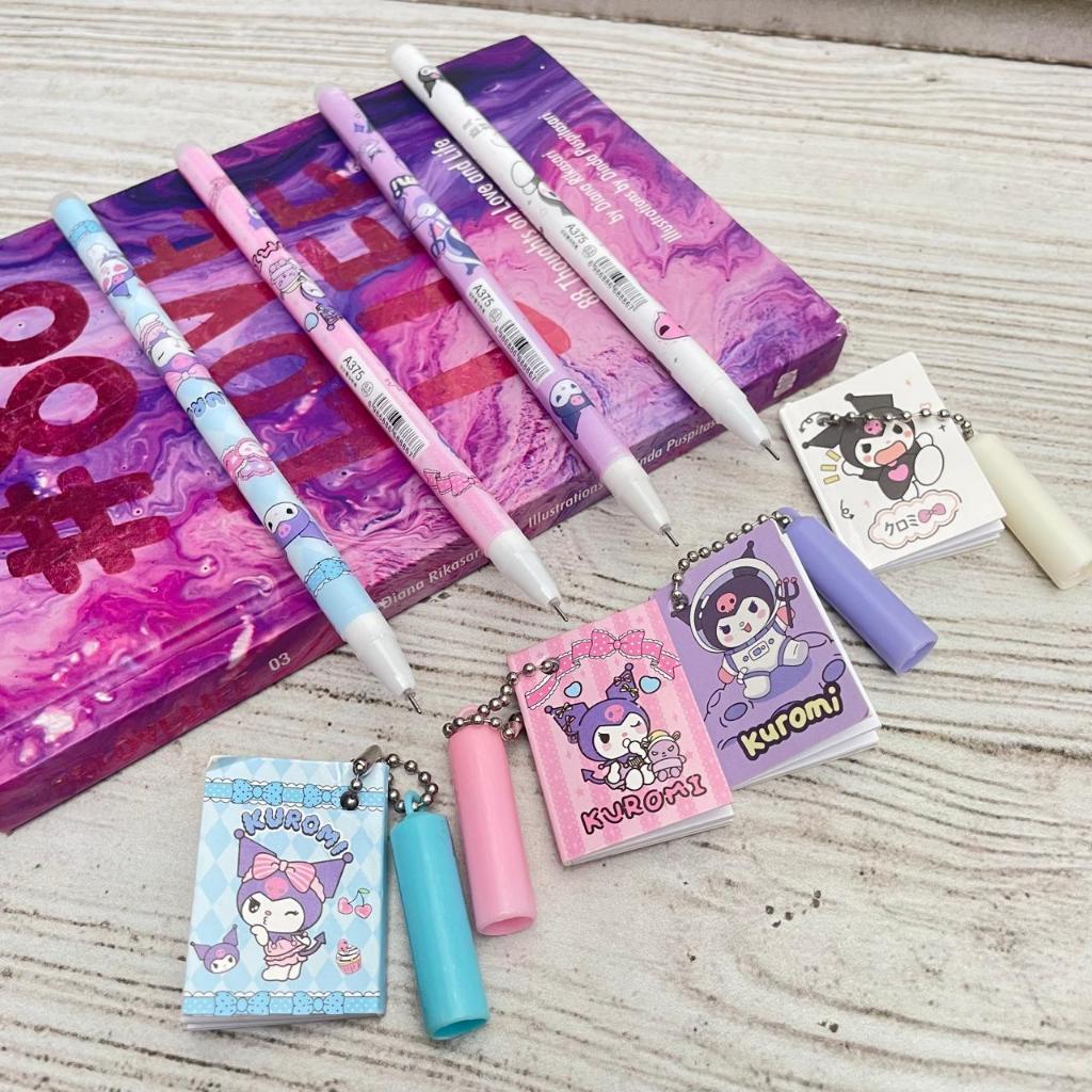 

Pulpen Gel Gantungan Buku Kuromi PG 1439 0.5 mm - bolpoint karet unik aesthetic korea viral 1 pack alat tulis lucu sovenir