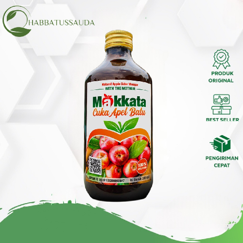 

CUKA APEL Batu Malang MAKKATA Organic Apple Cider Vinegar Original 100% Apel Utuh ASLI