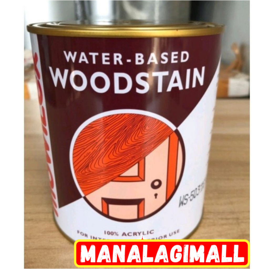 Mowilex Woodstain water based ( 1L ) / Politur kayu / pelitur air / cat kayu / Cat air / MOWILEX woo