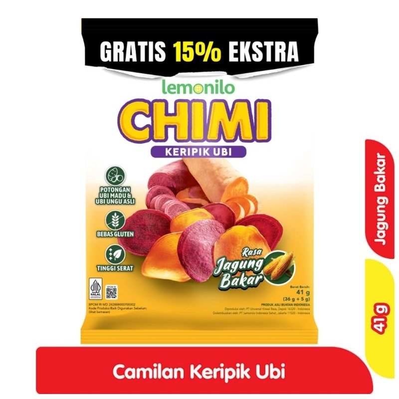 

Lemonilo Chimi Keripik Ubi Rasa Jagung Bakar isi 45 gram