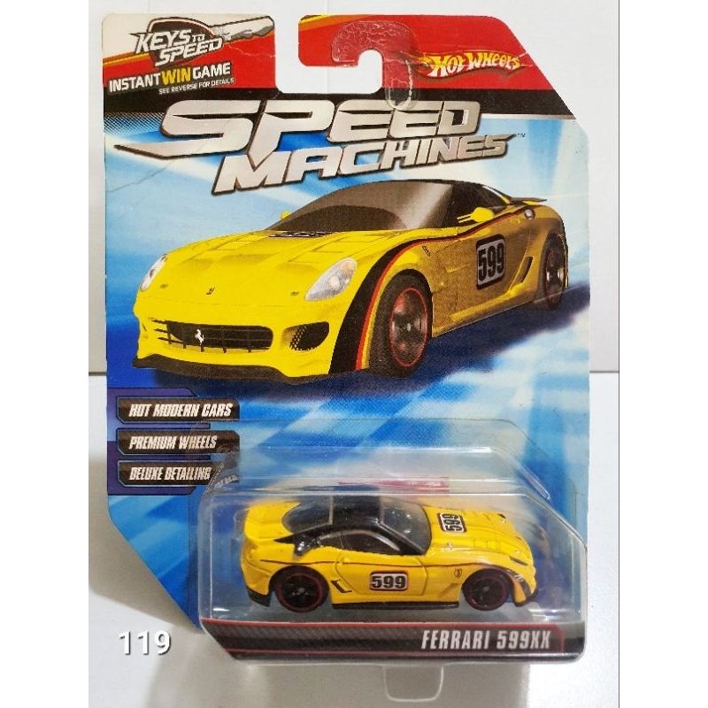 Hotwheels Ferrari 599XX Speed Machines Yellow 119