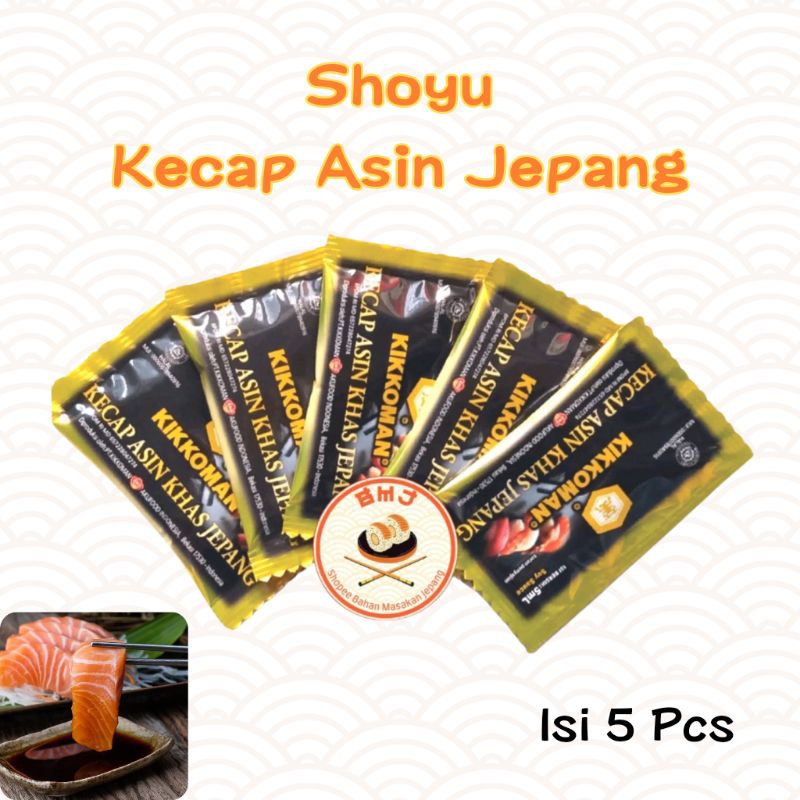 

Kikkoman Shoyu 5 ml x 5 pcs Halal | Kecap Asin Khas Jepang Sachet