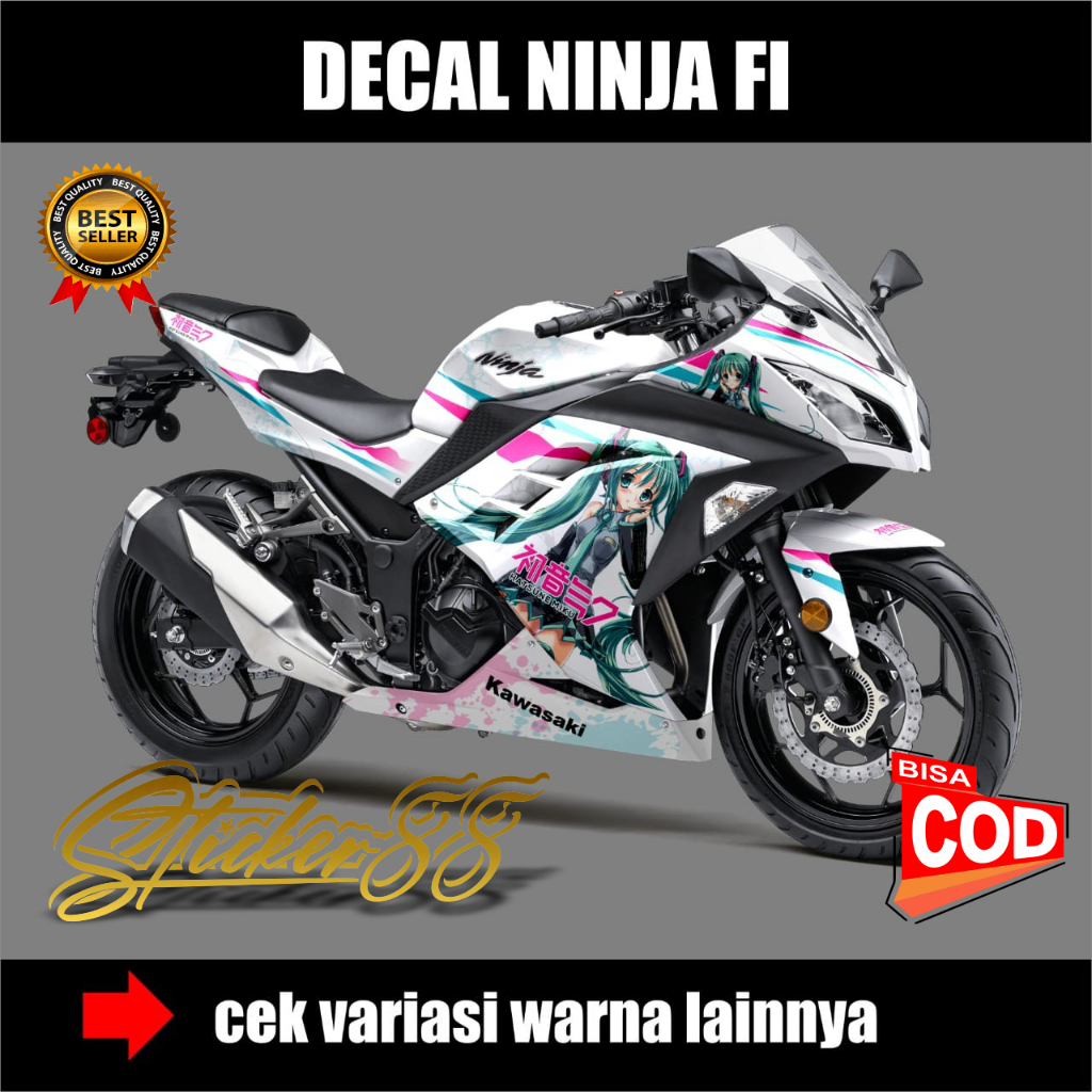 DECAL STRIPING NINJA 250 FI GRAFIS SPY / STIKER KAWASAKI NINJA FI / STOCK DECALS NINJA 250 FI GRAFIS