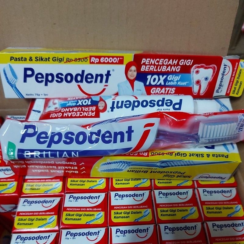 pepsodent pastagigi pencegah gigi berlubang bonus (gratis sikat pepsodent)