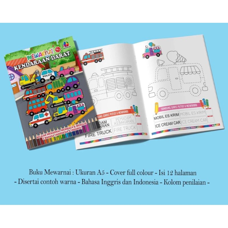 

Buku mewarnai buku menggambar full colour buku edukasi