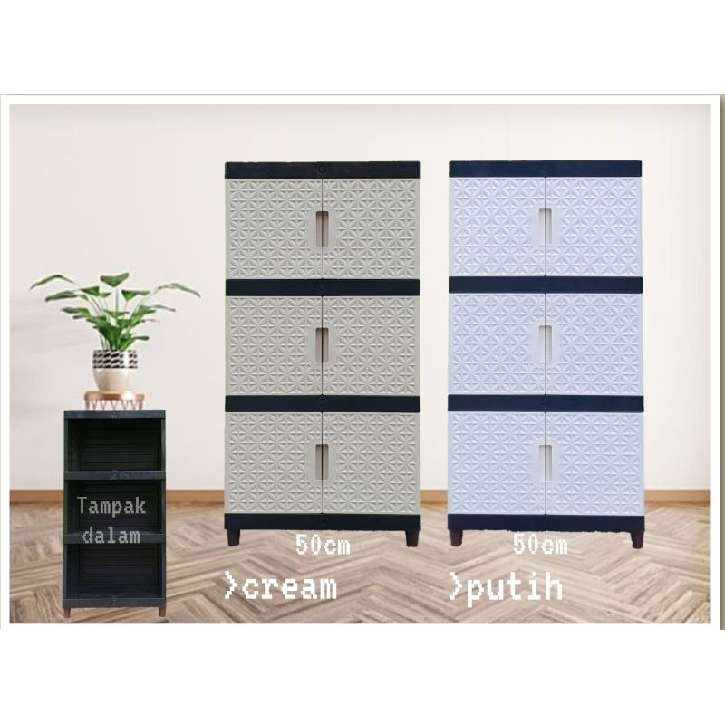 Lemari plastik 3 susun