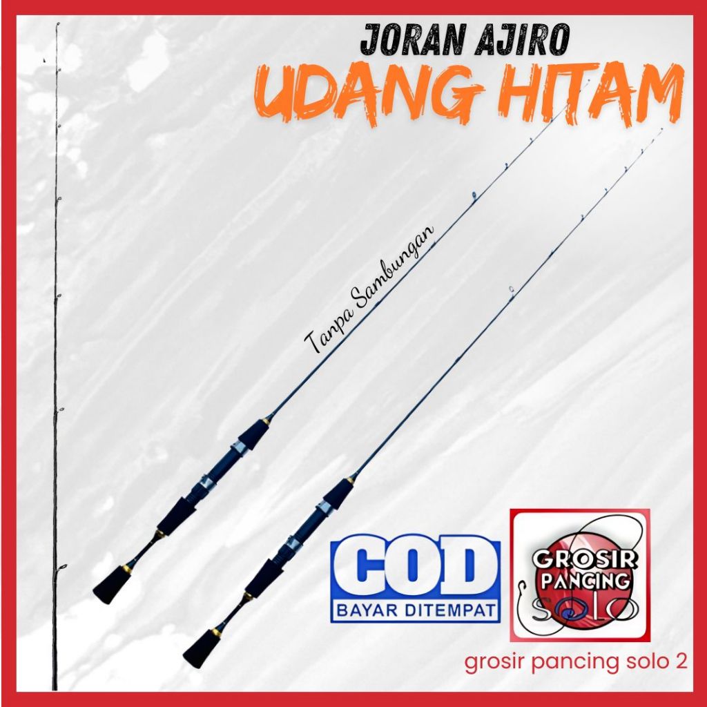 joran pancing ul ultralight super lentur ajiro udang hitam 100 120 135 150 grosir cod