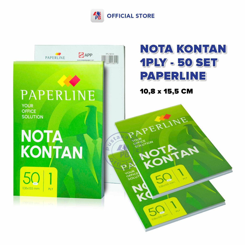 

Buku Nota Kontan 50 Set Ukuran 108 x 155 mm Merk Paperline 1 Ply Kode PPL NKKI / PB EDUKASI ANAK - PBNB
