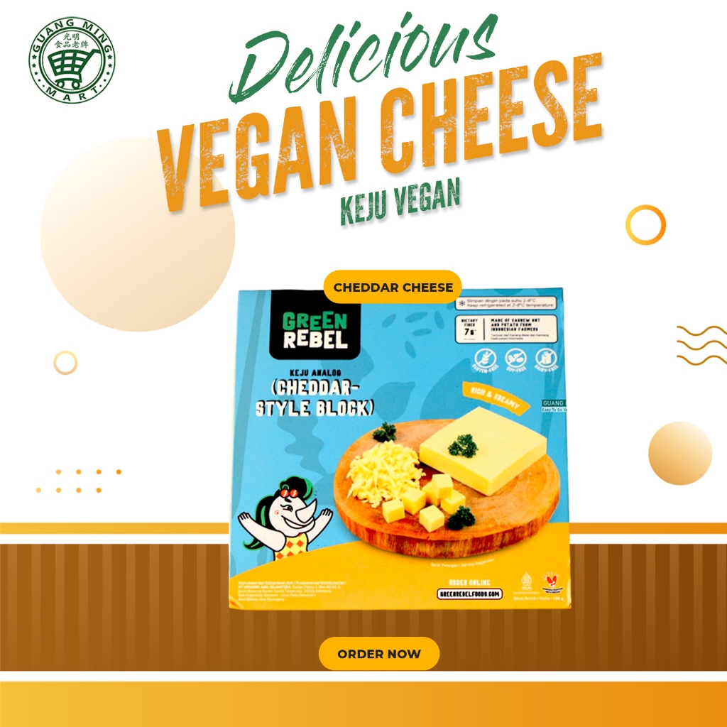

Green Rebel Vegan Cheddar Cheese | Keju Vegan 165 gr