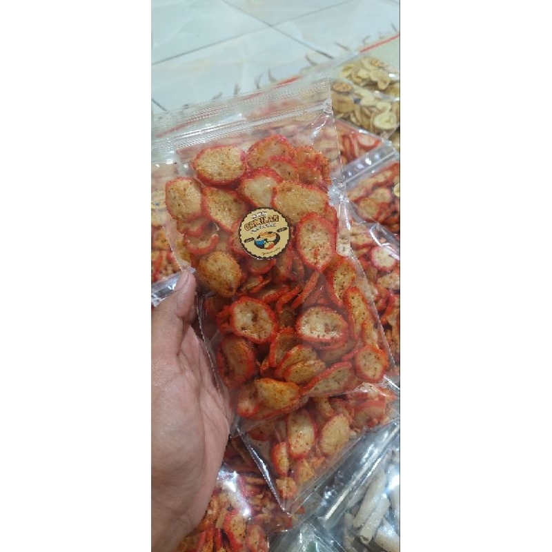 

Krupuk seblak hot jeletot JANBIM