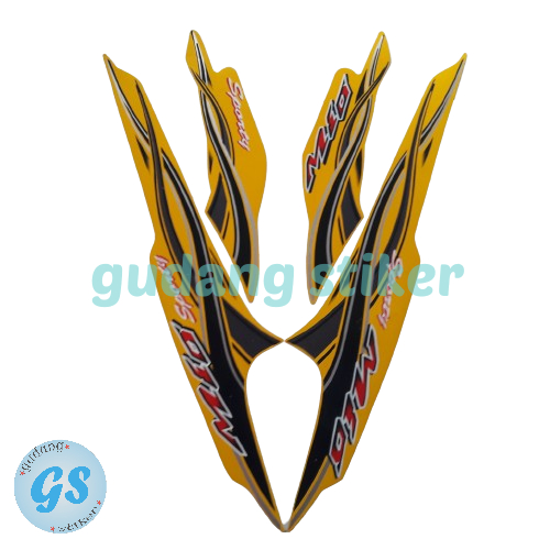 striping stiker motor Mio sporty 2005 kuning