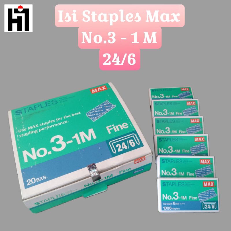 

Isi Staples Max No.3 - 1M (24/6)