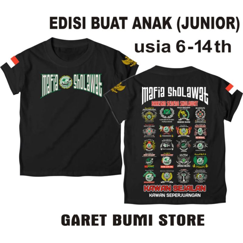 kaos mafia anak pendek, kaos santri anak, kaos mafia sholawat, kaos mafish sejawa, kaos pecinta shol