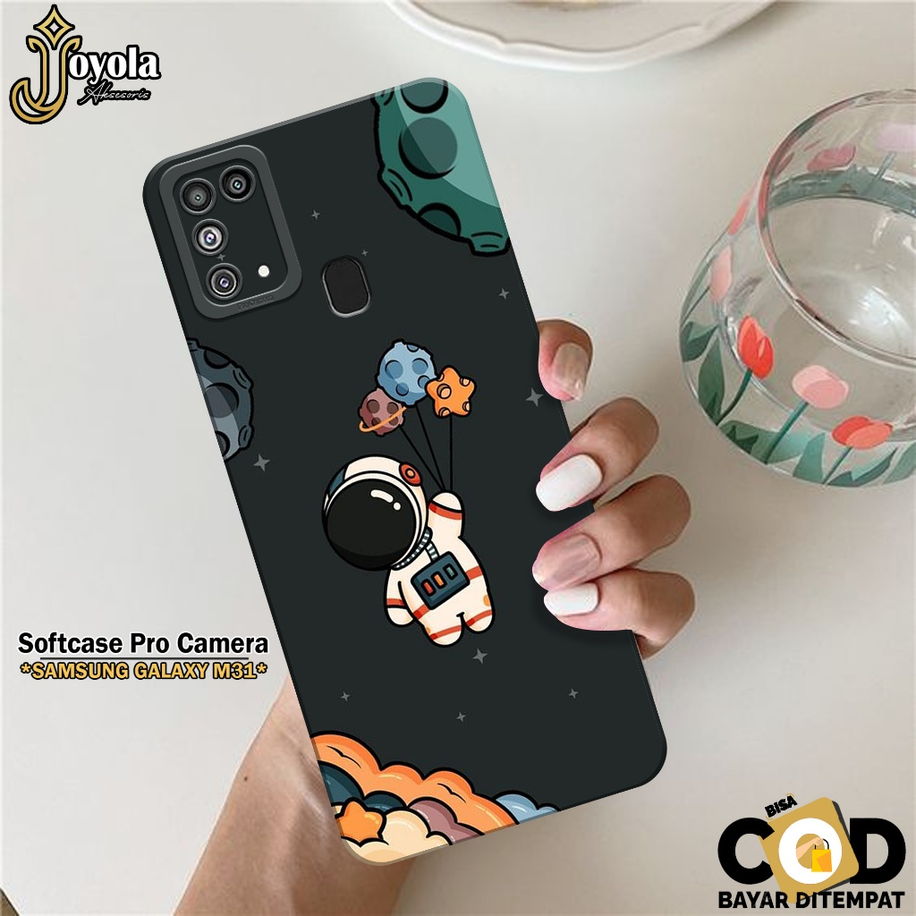 JOYOLA Case Samsung Galaxy M31 - Fahion Case Astronod - Softcase Samsung Galaxy M31 - Pro Camera - C