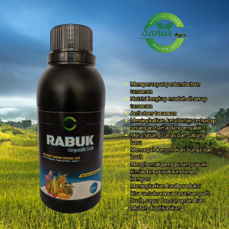Pupuk Organik Cair Rabuk Organik Cair Penyubur tanaman 250ml