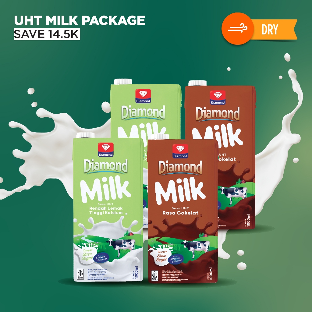 

PROMO DIAMOND UHT MILK CHOCOLATE & LO FAT 1 LT