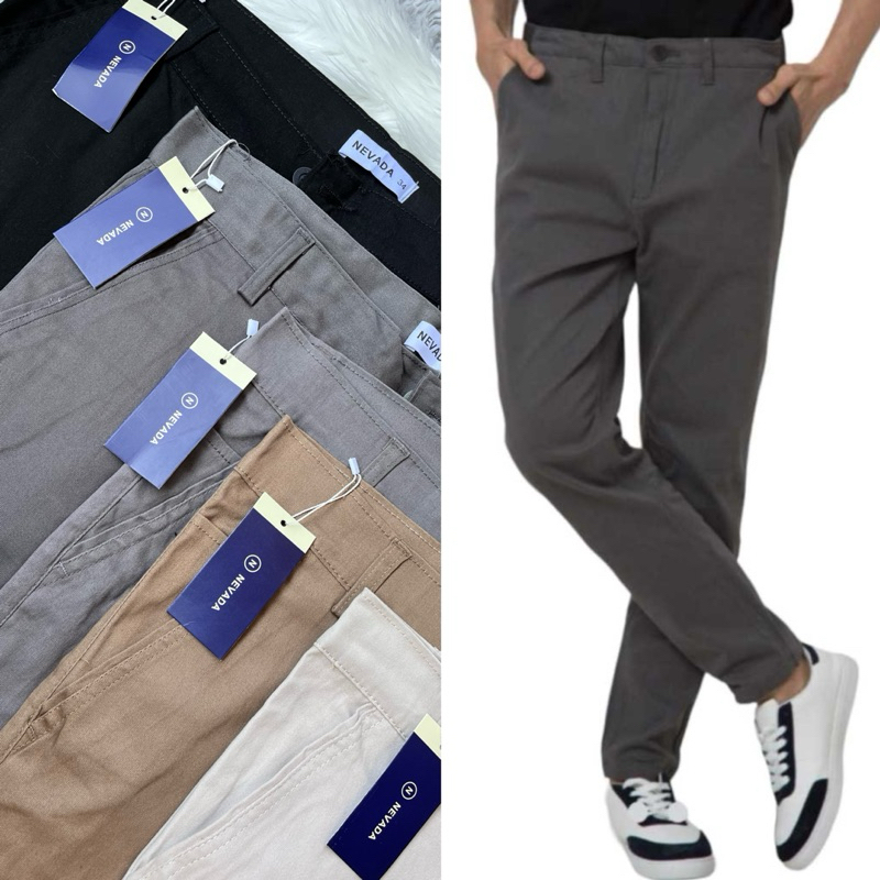 Chinos Celana Panjang Katun Pria Celana Formal Pria
