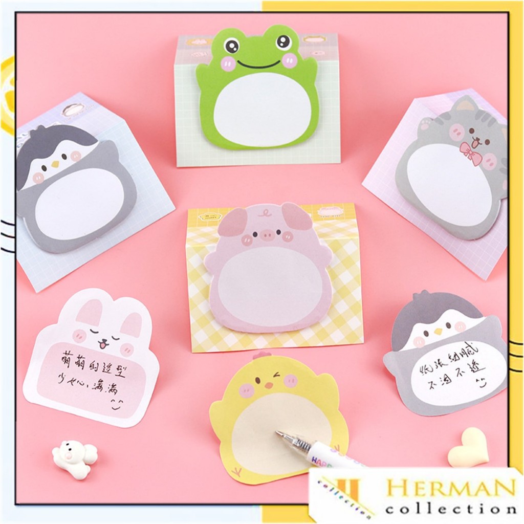 

HC Sticky Notes Motif Hewan Tempelan Kertas Catatan Memo Note Karakter Binatang Binatang Mini Book Karakter Animal Lucu