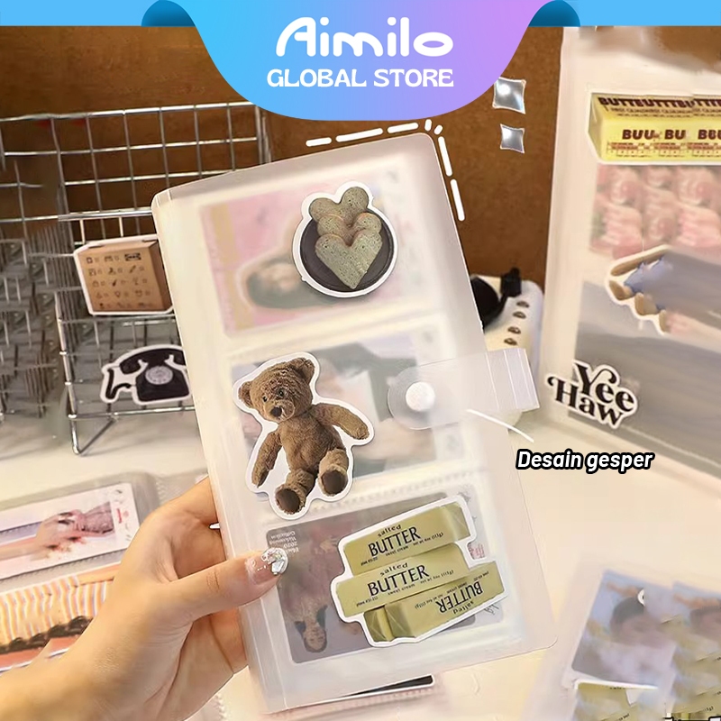 Aimilo Album Foto Polaroid 2R 120/240 Slot Kolbuk Photocard Album Photocard Polaroid Photo Card Orga