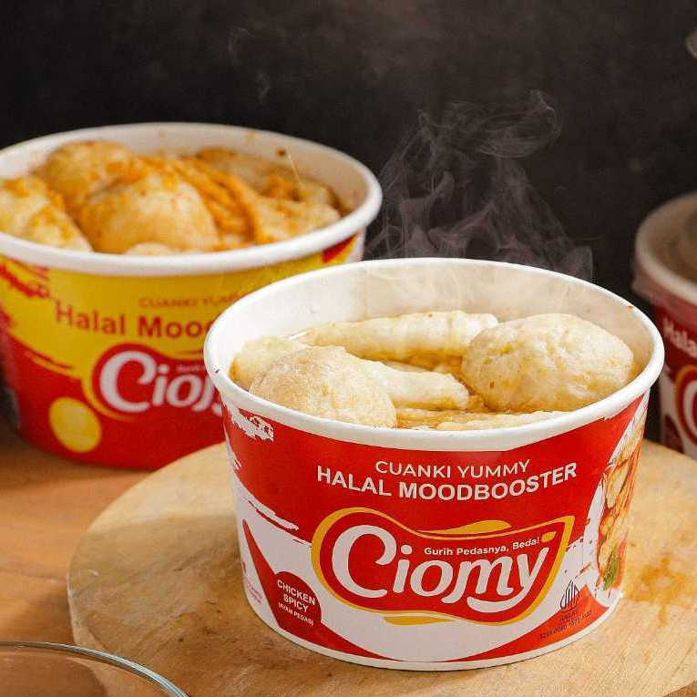 

CIOMY Cuanki Instan Non MSG Chicken Cheese Cup Spicy Reguler Lite