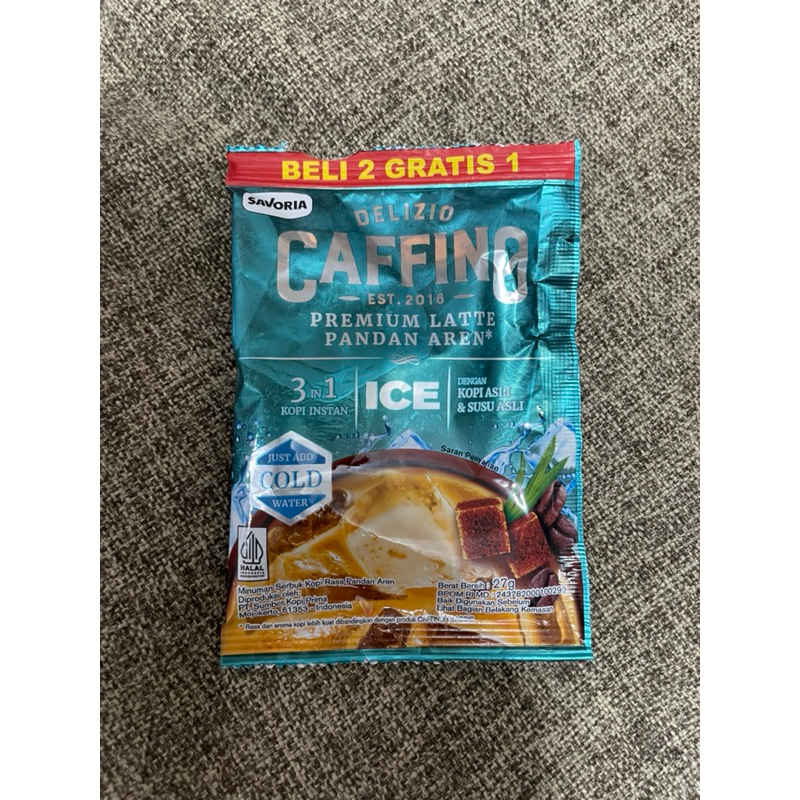 

Kopi Caffino Barista Premium Latte Ice Pandan Aren Renceng isi 15 sachet