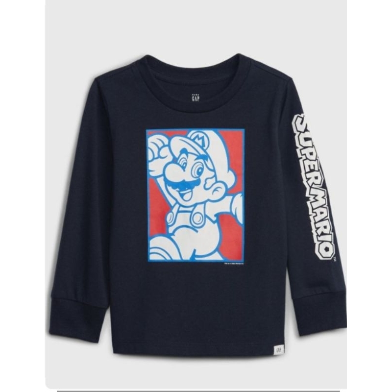 BABYGAP Papa Smurf n Super Mario Graphic Tshirt
