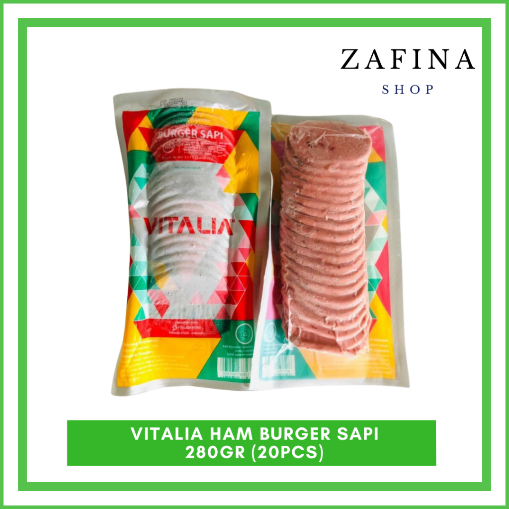 

VITALIA Beef Burger Mini | Ham Burger Sapi isi 20 pcs 280gr