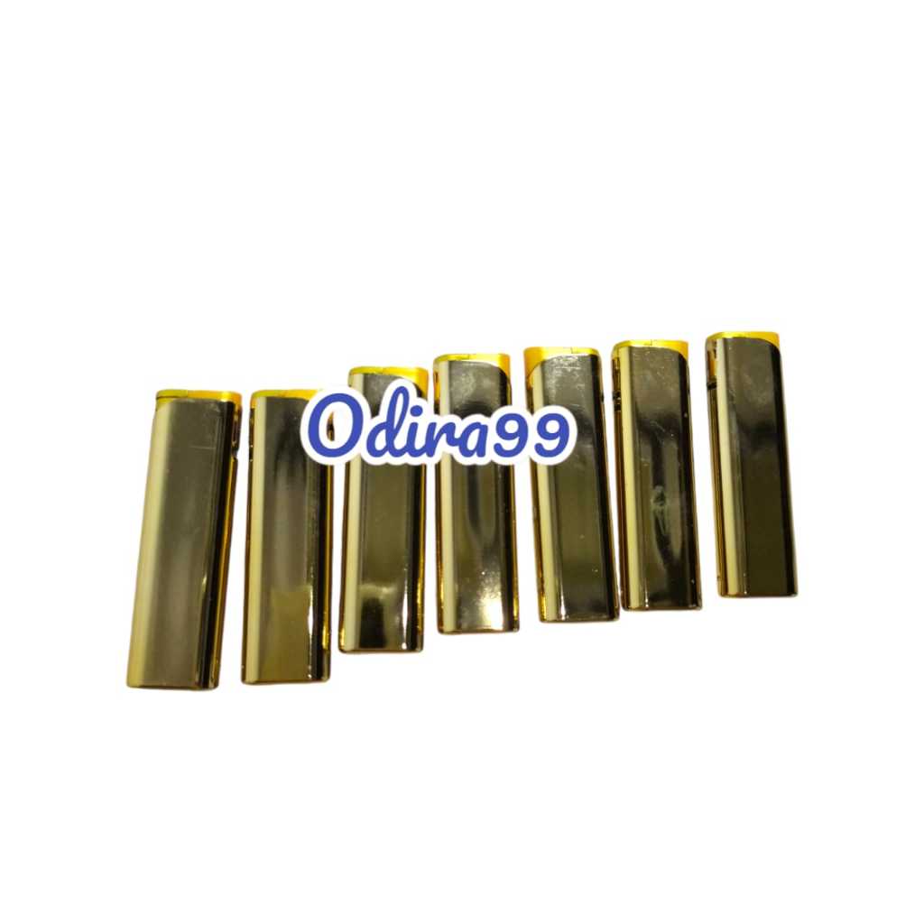 Korek Api gas Bara zet P10A EMAS BARA JET bisa isi ulang bodi besi api warna biru Windproof / Tahan 