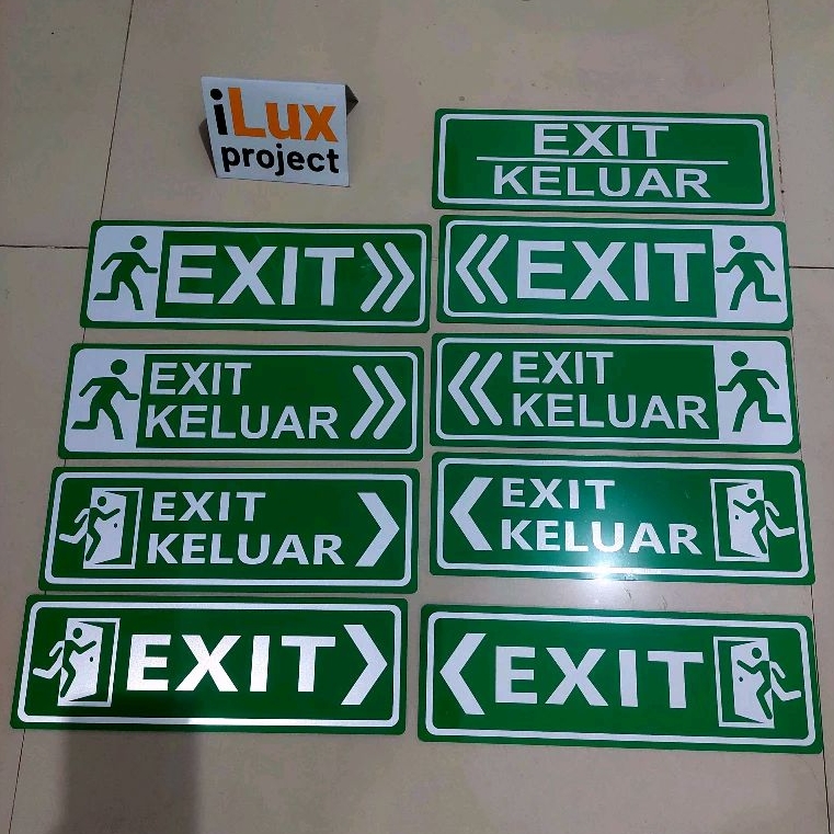 Sign Exit Keluar Jalur Evakuasi