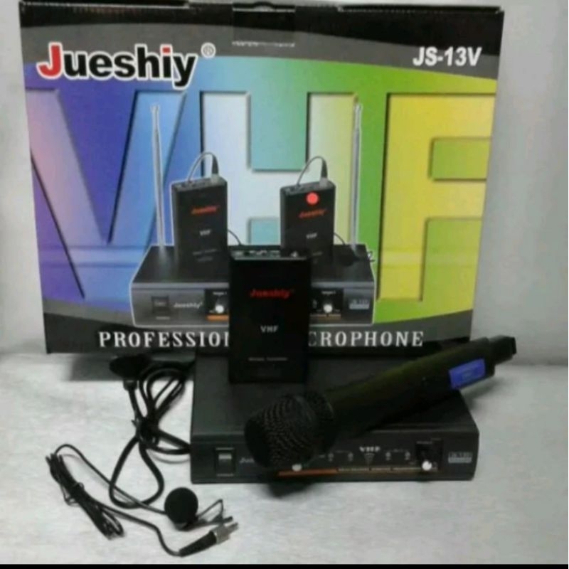 Microphone Wireless Jueshiy JS-13V Mic Pegang dan Jepit Wireless Origanal