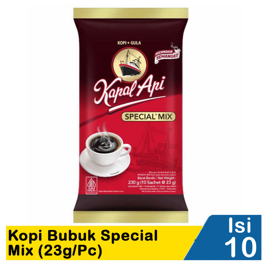 

Kapal Api Kopi Bubuk Special Mix 10 x 23 Gram