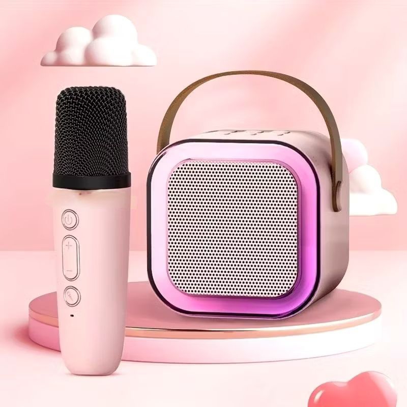 Speker bluetooth karaoke K12+Microphone Portable Bluetooth Audio Wireless Karaoke Speker