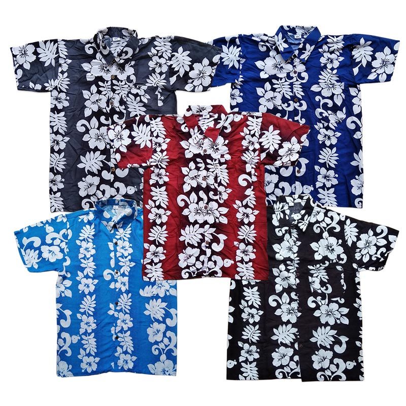 Baju Kemeja Motif Cowok Cewek Bali Pantai Surfing Hawai Dowear Kemeja Jumbo SUMMER BEACH